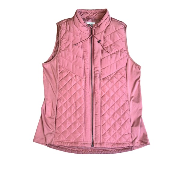Maurices Zip Up Vest Dusty Pink Women's Large - Picture 1 of 6